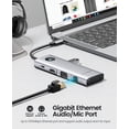 thumbnail image 6 of ORICO USB C Docking Station Dual Monitor,10 in 1 USB 3.0 C Hub Adapter Dual 4K HDMI VGA 3 USB 3.0, PD 100W, SD&TF, 3.5mm Audio, Gigabit Ethernet Type C Multiport Adapter for Laptop Windows Mac, 6 of 8
