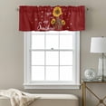 thumbnail image 3 of Red Sunshine Sunflower Kitchen Curtain Valances for Windows Farmhouse Short Curtains, Pastoral Bees Farmhouse Floral Rod Pocket Valance Curtain for Bedroom Cafe Living Room 60"x18", 3 of 8