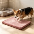 thumbnail image 4 of Dog Bed Crate Mat, Soft Durable Washable Anti-Slip Kennel Pad for Dogs & Cats, Non-Slip Kennel Pad for Crate/Floor/Car (Pink, 16''X20''), 4 of 6