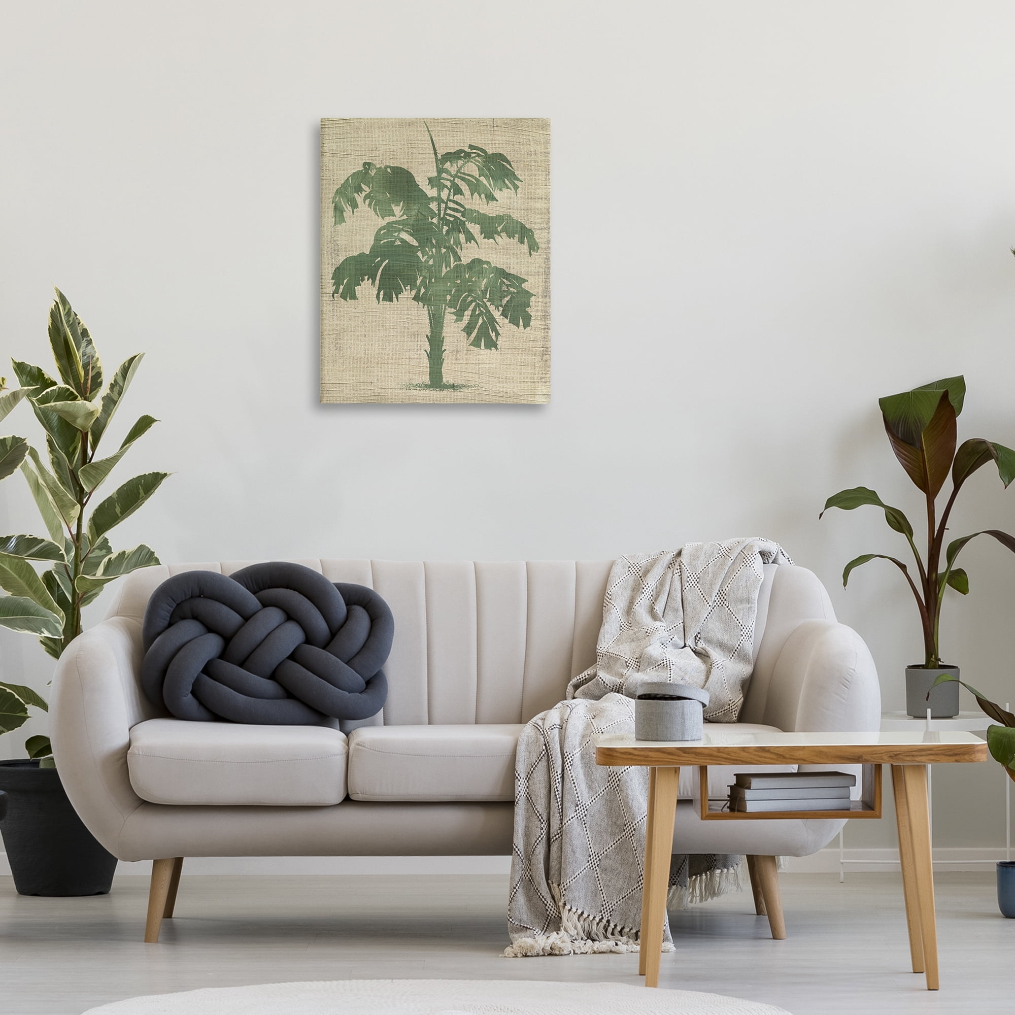 Stupell Industries Vintage Plant Silhouette Plants & Flowers Painting Wrapped Canvas Art Print Wall Art, 24 x 30
