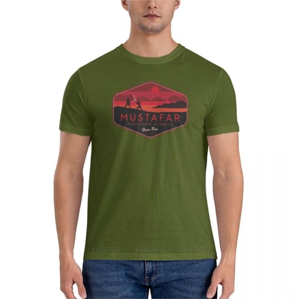 Camiseta clásica Mustafar para hombre camisetas de algodón para hombre camisetas de manga corta