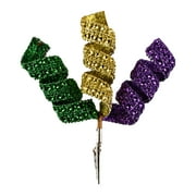 Way To Celebrate Mardi Gras Sequin Spiral Clip