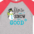 thumbnail image 4 of Inktastic Up to Snow Good with Snowman and Snowflakes Boys or Girls Toddler T-Shirt, 4 of 5