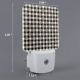 thumbnail image 2 of Naloa Black Plaid Heart Night Lights Plug into Wall, Dusk to Dawn Sensor Warm White Led Night Light 0.5W, Nightlight suit for Adults, Bedroom, Bathroom, Hallway, Kitchen, 2 of 5