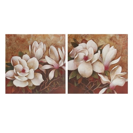 Framed Art Oil Painting Moaere 12''X12'' Framed 2Pcs Flower Wall Art Oil Painting Giclee Landscape Canvas Prints Home Decoration ()