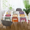 thumbnail image 3 of Yayeee Tablecloths 60" x 120" Rectangle Wrinkle Resistant Party Table Cover, Colorful Jam Jars, 3 of 8