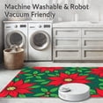thumbnail image 5 of ODIKA 4'x6' Machine Washable Non-Slip Area Rug, Joyful Poinsettia Bloom Latch Kit Sofa Pillow Project High Traffic Rug, Red, 647905, 5 of 5