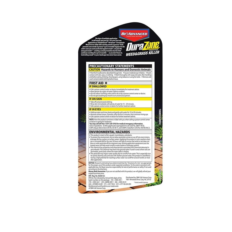 BioAdvanced Heavy Duty DuraZone Weed & Grass Killer, 6 Month