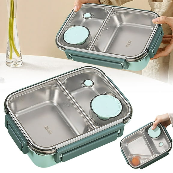 Uioepy Final Sale Bento Box, Adult Lunch Box Lunch Box Stainless Box Adult Lunch Box Capacity Portable Lunch Box Containers With Divided Compartments Tableware Stainless Steel Bowl