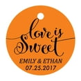 thumbnail image 1 of 100 PCS Love is Sweet Customized Hang Tags Personalized Wedding Favor Gift Paper Tag, 1 of 1