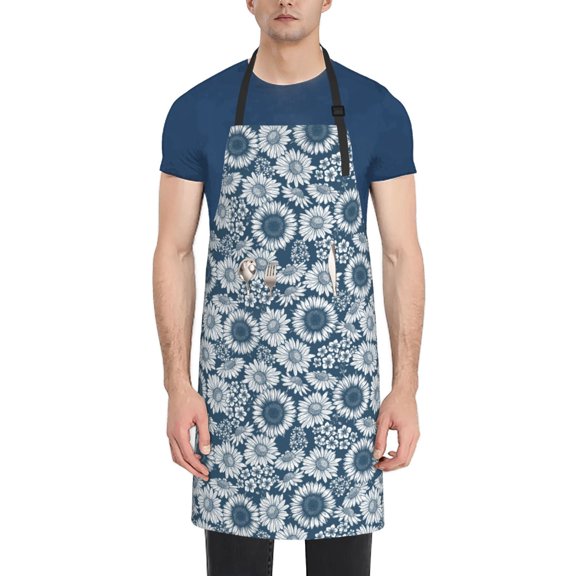Naloa Sunflowers Apron Kitchen Aprons with Pockets for Women Men Chef