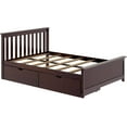 thumbnail image 4 of BEDSMART Solid Wood Full Size Bed With Storage | Espresso, 4 of 7