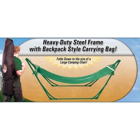EZ Travel Distribution High-Grade Foldable Hammock with Carrying Bag, Green