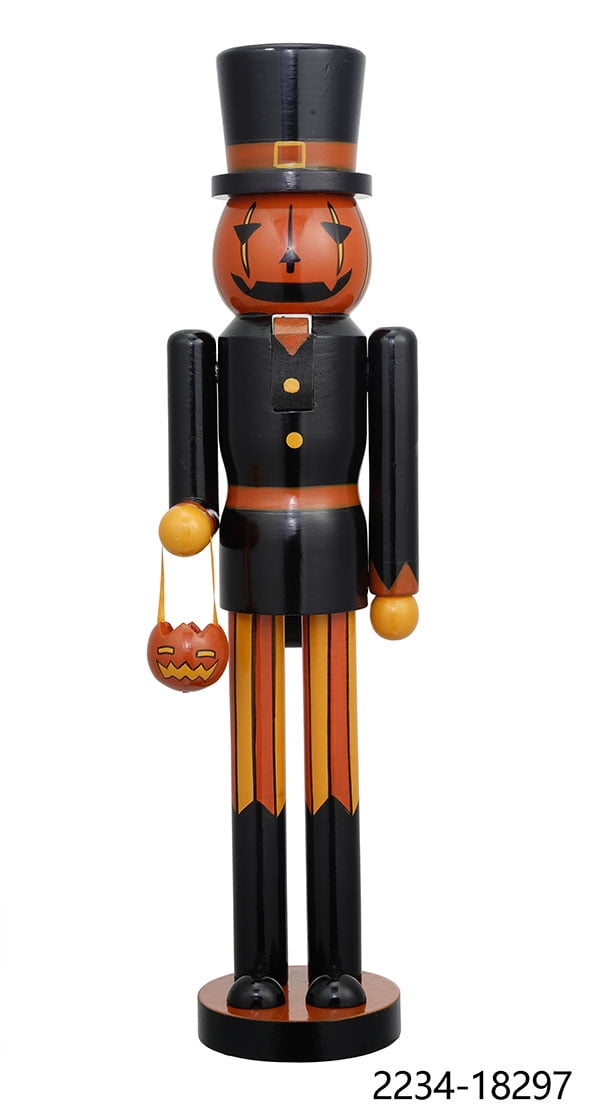 Way To Celebrate Wooden Pumpkin Nutcracker, 18in