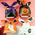 thumbnail image 4 of Happy date 48Pcs/Bag Halloween Treat Candy Bags, Halloween Rabbit Ear Packaging Bag Gift Goody Snack Sweet Bags with Twist Ties for Halloween Party Supply, 4 of 8
