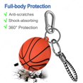 thumbnail image 2 of Apple AirPods Skin, Airpods Charging Case Skin for Airpods 1 & AirPods 2,Takfox Shockproof Anti-Scratch 360° Protective Portable PVC Cover for Airpods 2 / 1 [basketball] Accessories w/ Keychain, Brown, 2 of 7