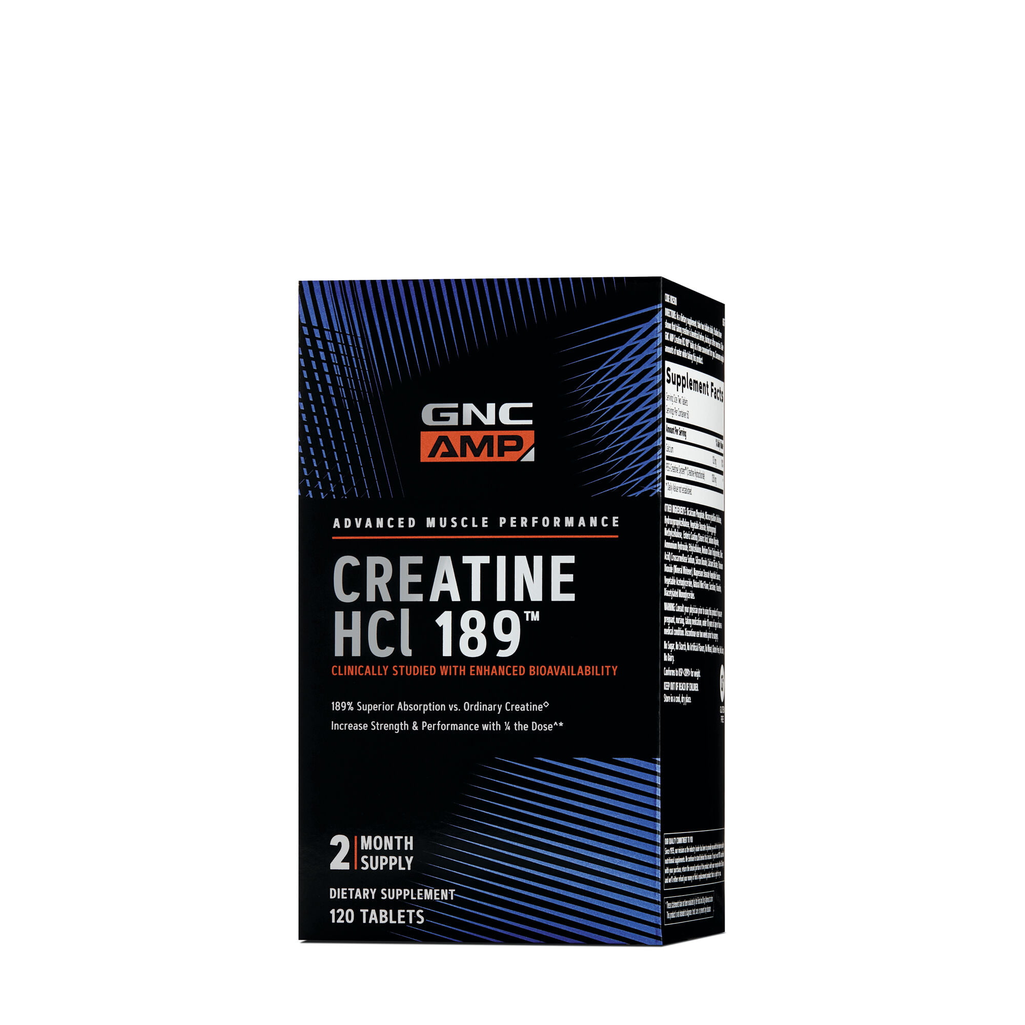 AMP, Creatine HCl 189, 120 Tablets, GNC