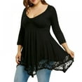 thumbnail image 1 of Robe pour Femmes Doux et Mignon V-Cou à Manches Longues Mini-Robe Tops, 1 of 6