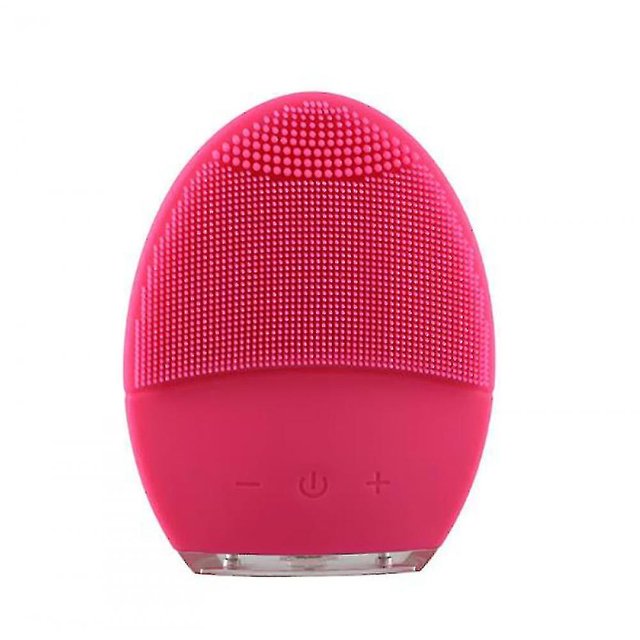 Cepillo limpiador eléctrico facial, masajeador impermeable y herramienta de maquillaje (rosa) Afortunado Sencillez