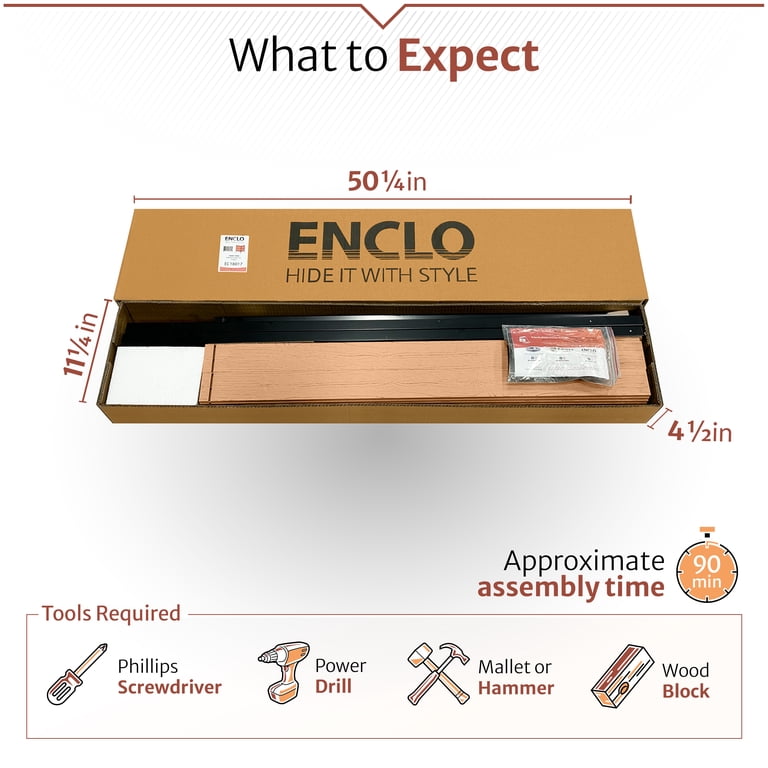 48in H x 40in W (2 Panels) No Dig Enclo Vienna Cedar Color Privacy