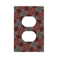 thumbnail image 1 of DouZhe 1-Gang Duplex Outlet Cover, Moroccan Decor Texture Decorative Wall Plates, 1 of 7