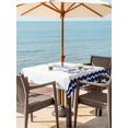 thumbnail image 4 of Square Outdoor Tablecloth with Umbrella Hole Navy Blue Sailboat Nautical Outside Table Cloth Waterproof Patio Table Cover Coastal Ocean Sea Zipper Tablecloths for Picnic Party Camping 60x60 Inch, 4 of 8