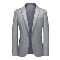 cllios Mens Blazer&Sport Coat One Button Slim Fit Blazer Jacket Big and Tall Shawl Collar Long Sleeve Sport Coat Business Casual Suit Jacket Gray XXXXXL