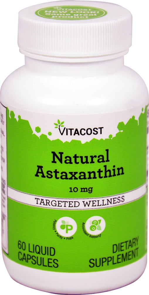 Natural Astaxanthin 10 Mg 60 Liquid Capsules