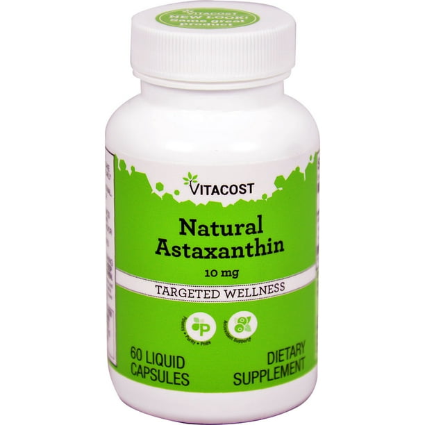 Natural Astaxanthin 10 Mg 60 Liquid Capsules