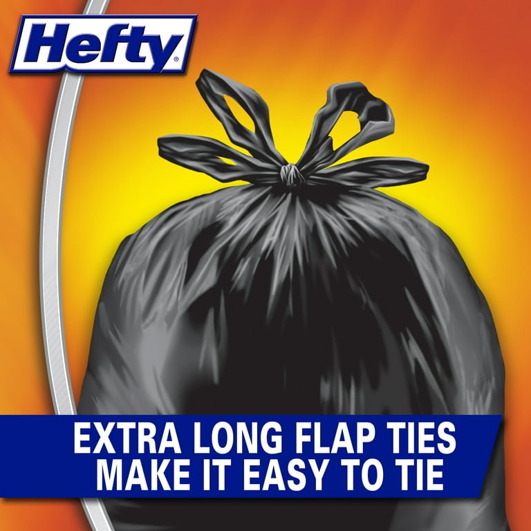 Hefty Load & Carry Heavy Duty Contractor Large Trash Bags, 42
