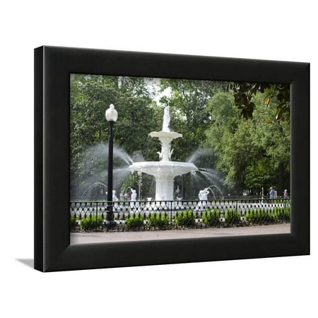 - White Fountain in Forsyth Park, Savannah, Georgia, USA Framed Print Wall Art By Bill Bachmann