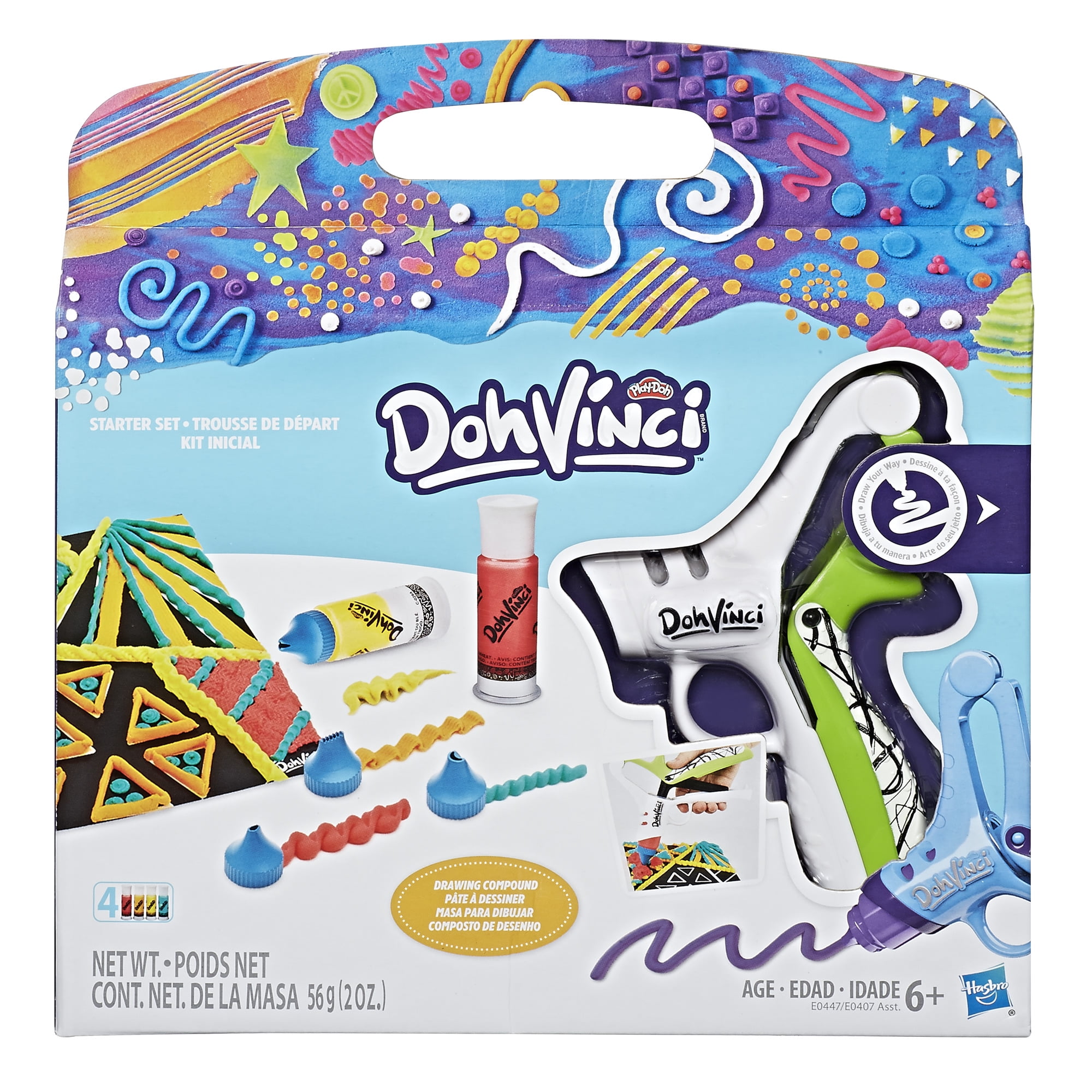 Assorted Colors Lot 3 Play-Doh DohVinci 3 Packs Drawing Compond Total of 12 pcs 