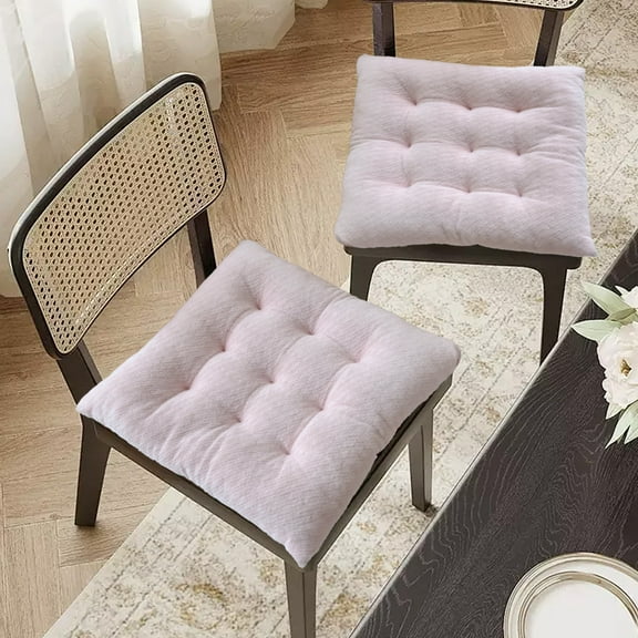 Corduroy Chair Cushion with Ties Ultra Soft Warm Floor Cushion for Kids Reading Nook Comfortable Square Seat Cushion for Adult 15x15in