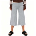 thumbnail image 5 of yillto Capris for Womens Lounge Capri Pant Yoga Workout Gym High Waist Casual Soft Comfy Cropped Pants, 5 of 6