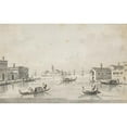 thumbnail image 2 of Giacomo Guardi 14x11 Black Ornate Wood Framed Double Matted Museum Art Print Titled: The Punta Di San Giobbe, with the Island of San Secondo in the Distance (1764-1835), 2 of 5
