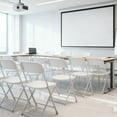 thumbnail image 4 of 6-Pack White PP Plastic Folding Chairs, Portable Stackable for Party Office Indoor Outdoor, 4 of 10