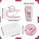 thumbnail image 2 of pinzas de plástico para funda de edredón, 53 x 26 x 20 cm, reutilizables, antideslizantes, con caja de almacenamiento para colchas, mantas y ropa, color rosa, 2 of 5