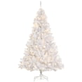 thumbnail image 1 of 6ft White Prelit Artificial Christmas Tree with 250 Warm White LED Lights - Holiday Home Decor for Living Room & Entryway - Easy Assembly & Storage, 1 of 7