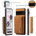 thumbnail image 5 of SaniMore Case for Google Pixel 7 Pro 6.7", PU Leather Case Soft TPU Inner Detachable Magnetic Folding Wallet Card Slots Kickstand Anti-drop Shockproof 360°Protection Case, Brown, 5 of 10