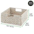 thumbnail image 4 of mDesign Woven Hyacinth Kitchen Basket Organizer with Handles, 4 Pack, White Wash, 4 of 7