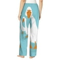 thumbnail image 3 of Balery Three White Geese print Women's Pajama Pants,Ultra Lightweight Pjs,Lounge Pant-Large, 3 of 9