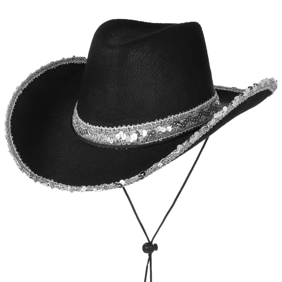 IDEANATEGRATE Western Cowboy Hats Sequin Hat Multi Fabric 1 Set Classic Charm