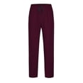 thumbnail image 5 of AHTJRT Women's Scrub Pants Straight Leg Soft Stretch Yoga Comfort Fit Workwear Nursing Uniform Pants Summer Healthcare Scrubs Wine S, 5 of 8