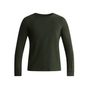 George Mens and Big Mens Cotton Crewneck Tee with Long Sleeves, 3-Pack, Sizes XS-3XL