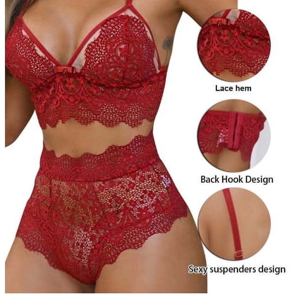 Conjunto de sujetador de encaje de talla grande para mujer, ropa interior sexy, chaleco sin espalda, conjunto de sujetador con tirantes sexy