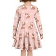 thumbnail image 3 of Suhoaziia Pink Beach Wedding Guest Dresses for Kids Girls Size Cartoon Cocky Graphic Playwear Graphic Outwear Lightweight Thin Clothes Winter Daily Leisure Twirl Skirt 5-6 Years, 3 of 7