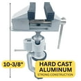thumbnail image 4 of BENCH WIZARD Swivel Head 3" Vise  360 Rotation  Rubber Jaws & Padded Clamps  78mm 3.07" Width  50mm 1.97" Opening  10 1/4" 26 cm Height  Cast Aluminum Build, 4 of 7