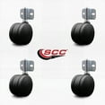 thumbnail image 2 of 3 Inch Nylon Twin Wheel Casters with Side Mounting Bracket – Set of 4 - SCC, 2 of 2