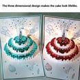thumbnail image 6 of NFTIGB 3D Pop-Up Birthday Greeting Card with Music and LED Light, Exquisite Paper Cake Design in Red Color, Includes Envelope, 5.9 inches / 15 cm Square Folded Size for Loved Ones, 6 of 9