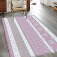 thumbnail image 2 of Farm Fruits Area Rugs 3'x5', Washable Small Throw Rugs for Living Room Bedroom, Watermelon Lemons Peach Pink Grey Striped Indoor Outdoor Rug Non-Slip Low Pile Carpet Runner Reversible Floor Mats, 2 of 8